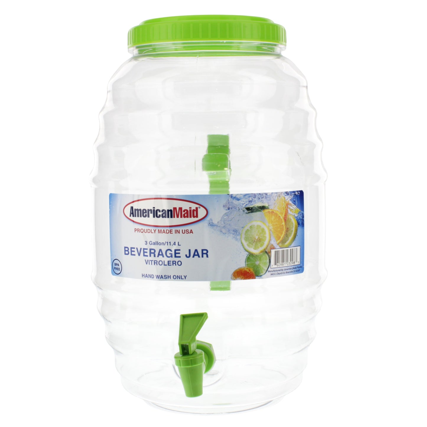 American Maid Plastic Beverage Jar with Spigot, Assorted