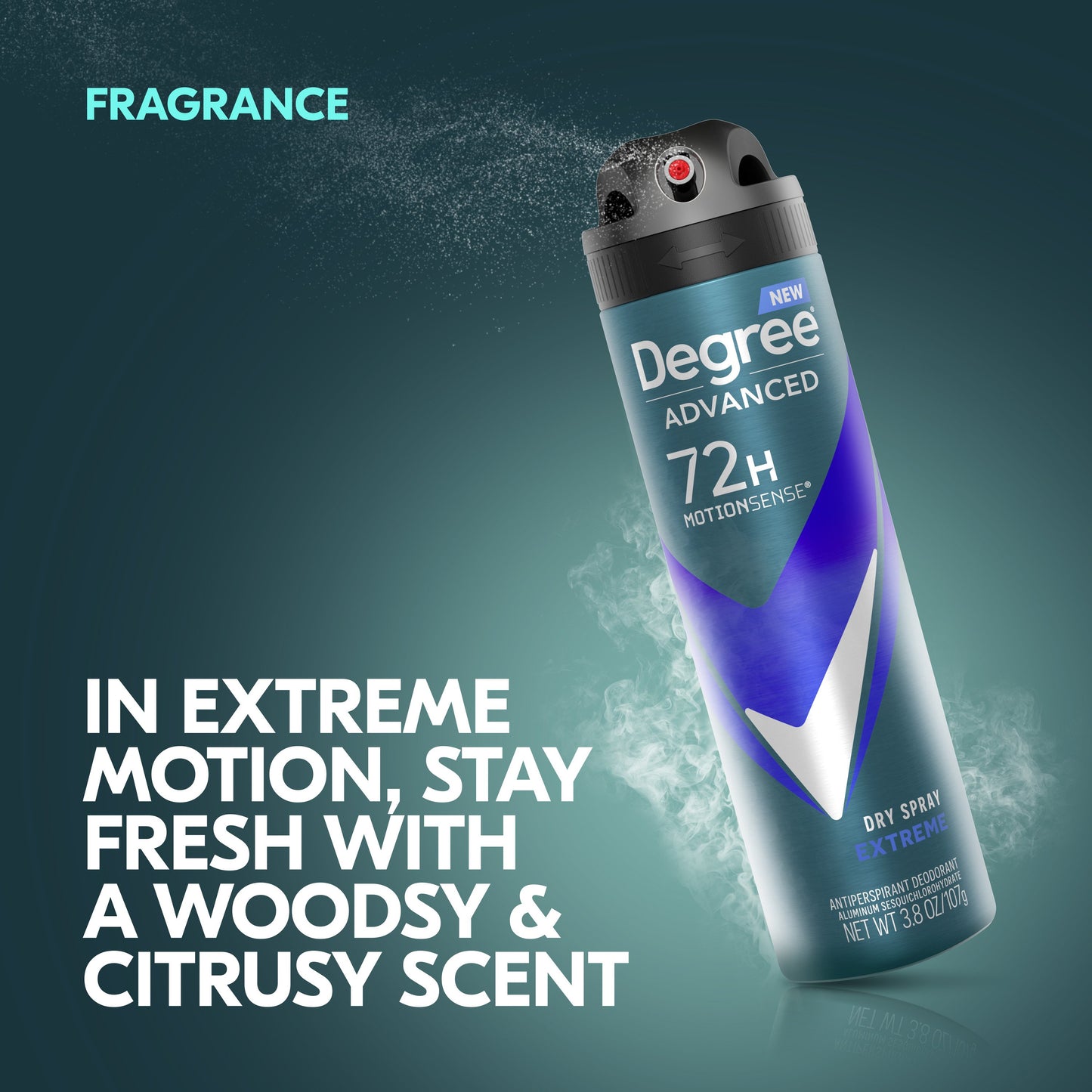 Degree Men 72 Hr Advanced Antiperspirant Deodorant Dry Spray - Extreme