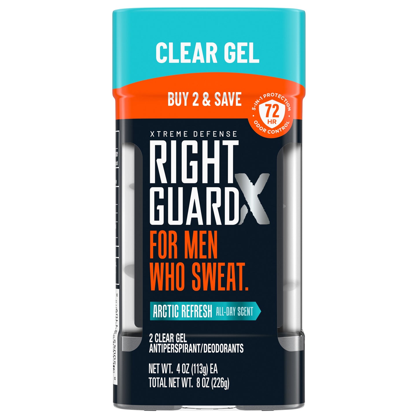Right Guard Xtreme Defense Men's Antiperspirant Gel Deodorant - Arctic Refresh, 2 pk