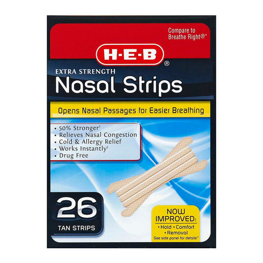 H-E-B Extra Strength Nasal Strips – Tan