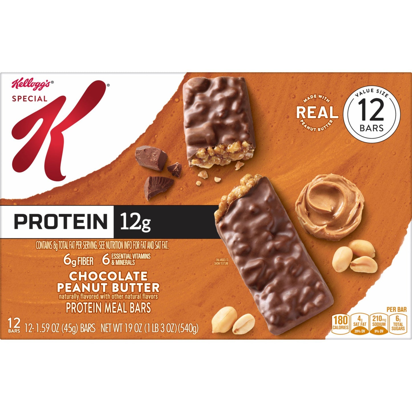 Kellogg's Special K 12g Protein Meal Bars - Chocolate Peanut Butter
