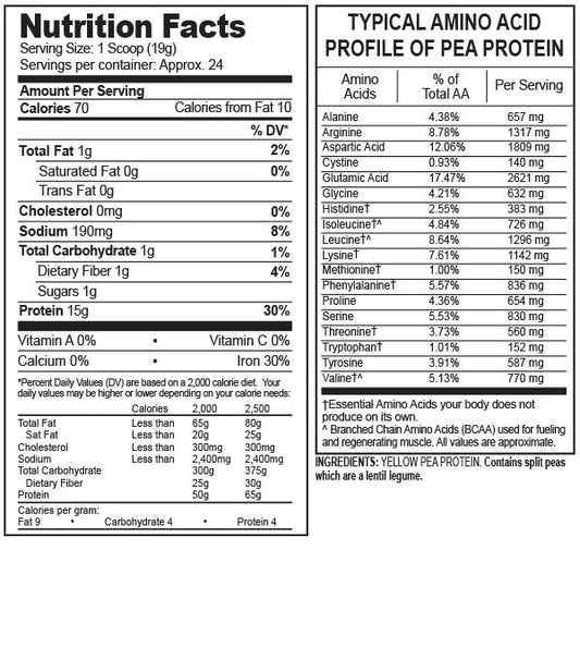 Growing Naturals Yellow Pea 15g Protein Powder - Original