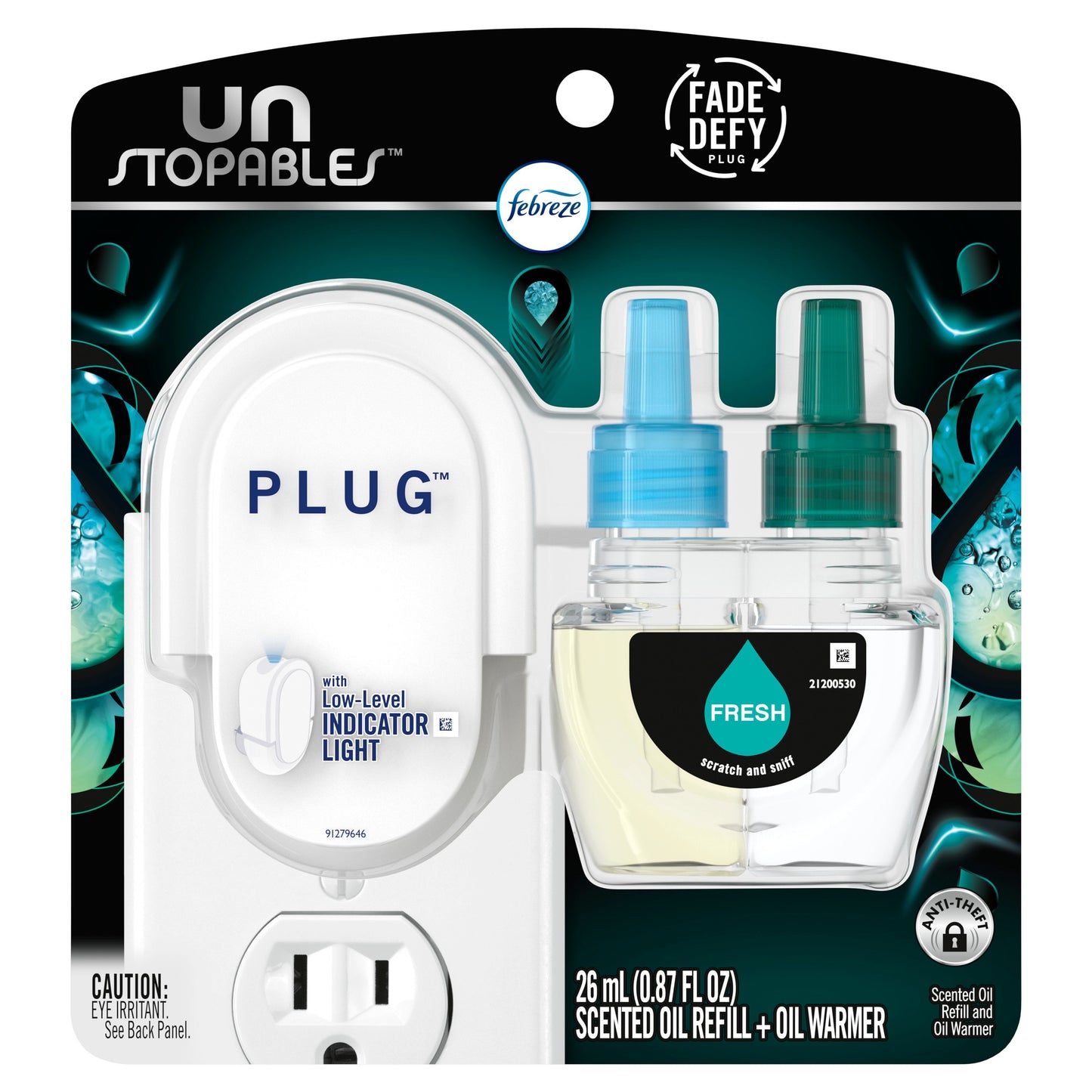 Febreze Plug In Air Freshener Odor-Fighting Scented Oil Starter Kit - UNS Fresh - Warmer+1 Refill