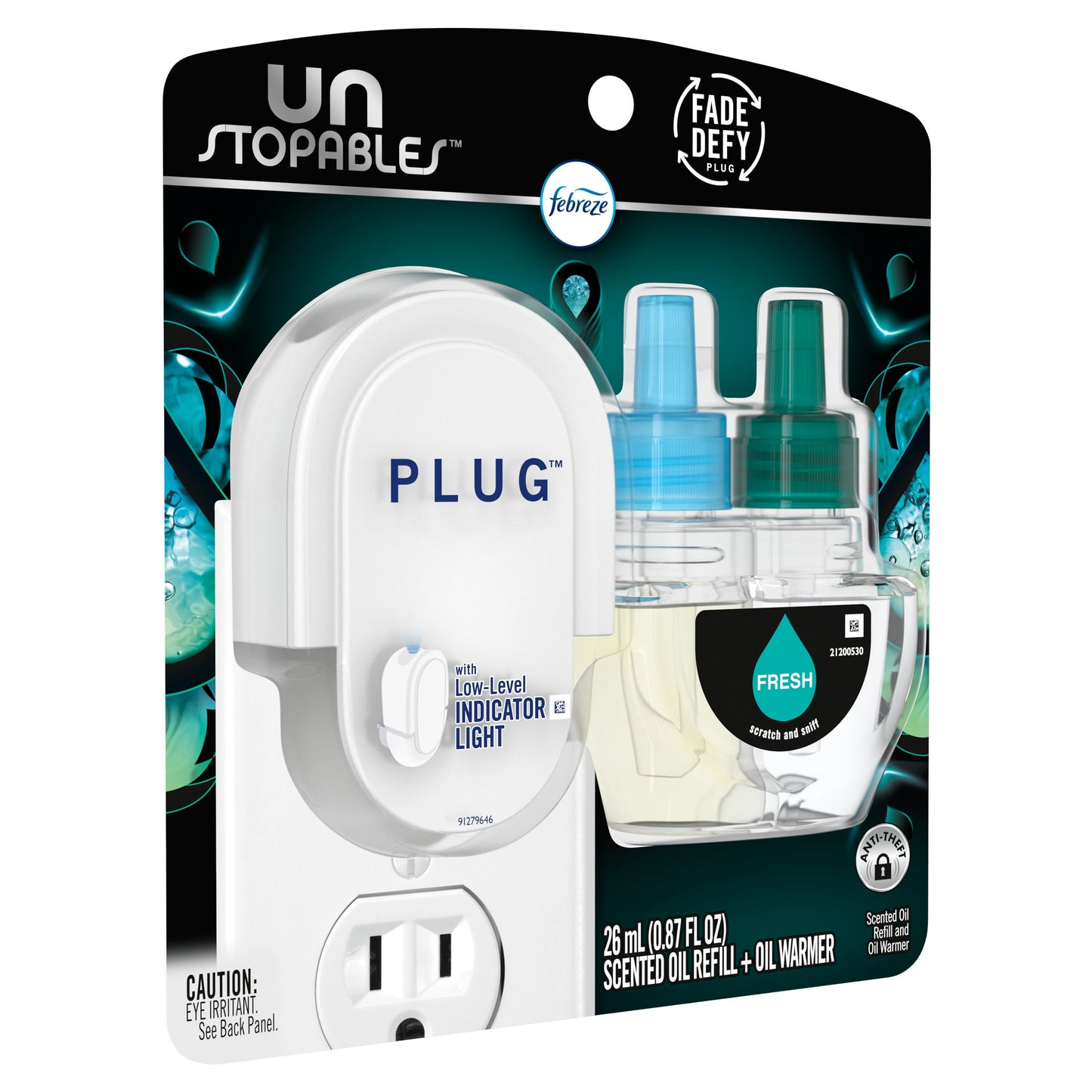 Febreze Plug In Air Freshener Odor-Fighting Scented Oil Starter Kit - UNS Fresh - Warmer+1 Refill