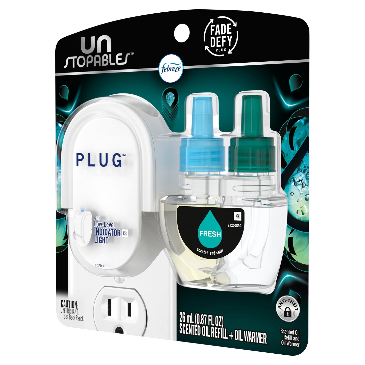 Febreze Plug In Air Freshener Odor-Fighting Scented Oil Starter Kit - UNS Fresh - Warmer+1 Refill