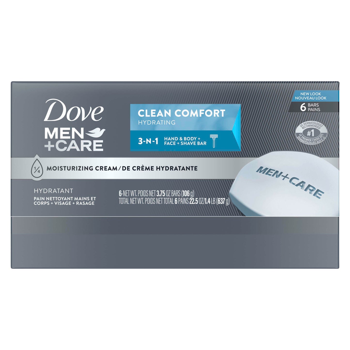 Dove Men+Care Body Soap and Face Bar Clean Comfort