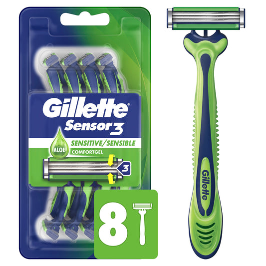Gillette Sensor3 Sensitive Men's Disposable Razor