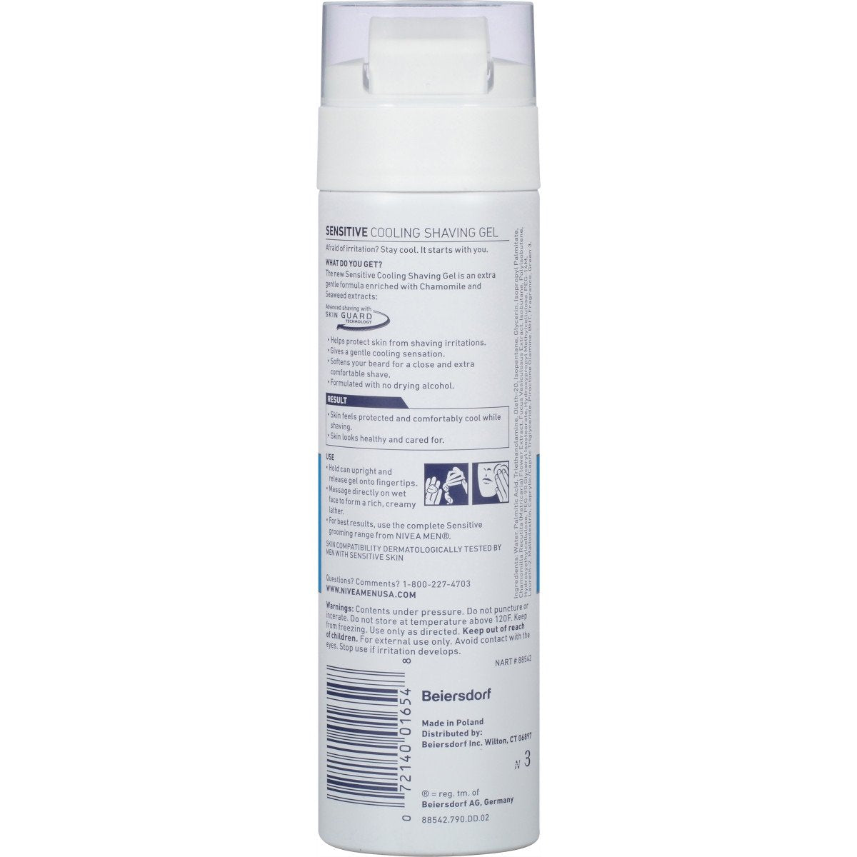 NIVEA Men Sensitive Cooling Shaving Gel Aerosol Can