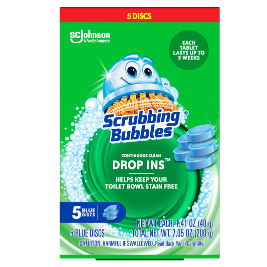 Scrubbing Bubbles Continuous Clean Drop-Ins Discs, Toilet Bowl Cleaner Tablets