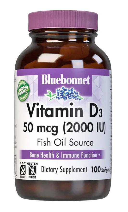 Bluebonnet Vitamin D3 2000 IU
