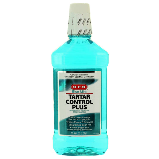 H-E-B Blue Mint Tartar Control Plus Mouthwash