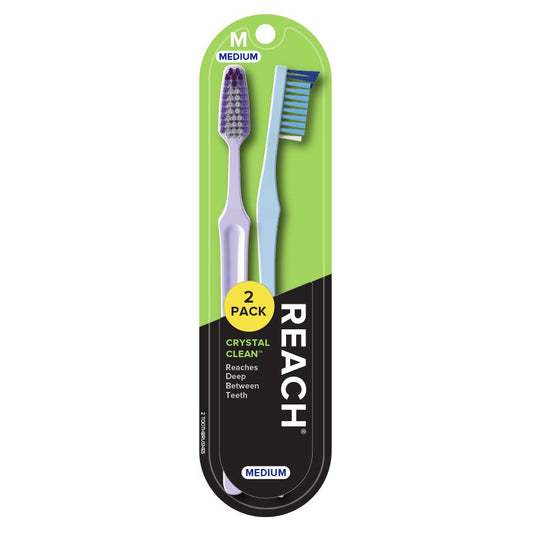 Reach Crystal Clean Medium Toothbrush - Colors May Vary