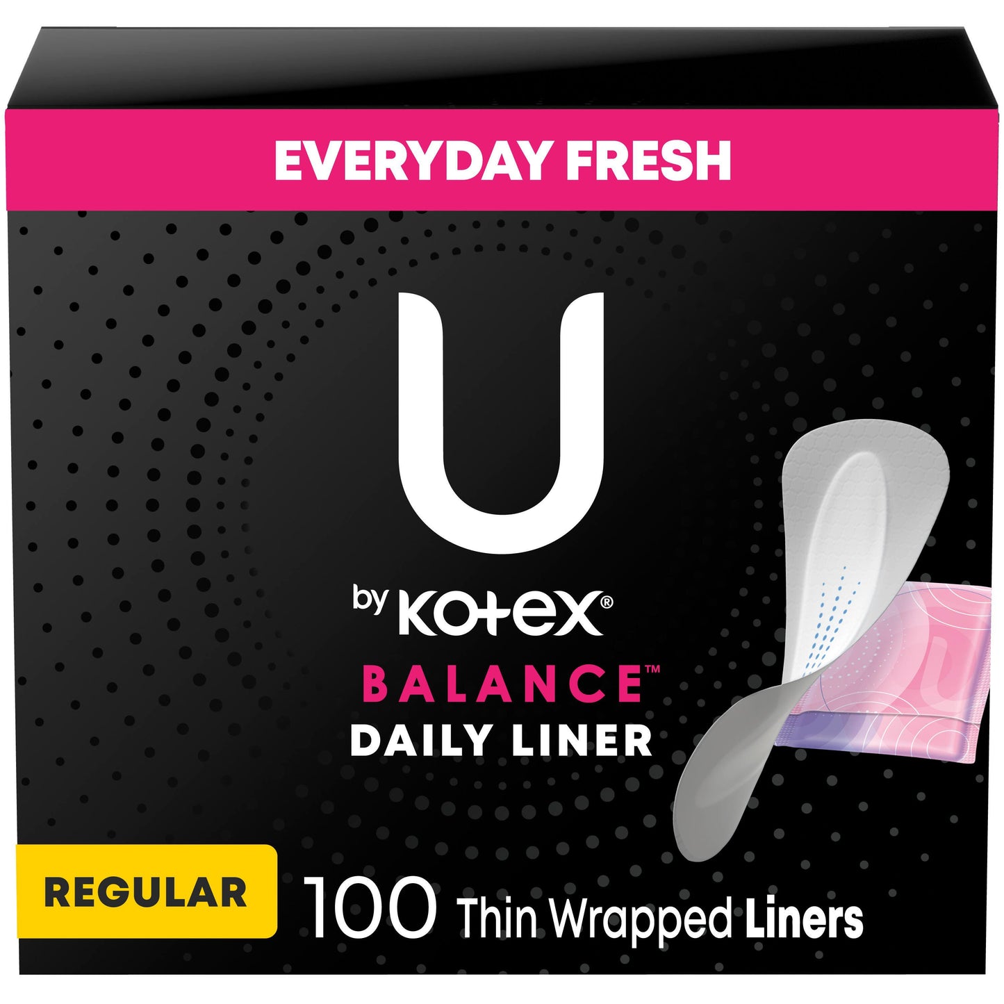 U by Kotex Balance Daily Wrapped Panty Liners - Light Absorbency, Regular Length