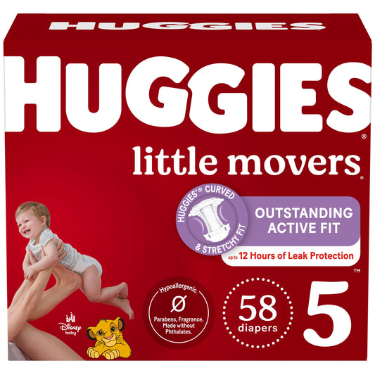 Huggies Little Movers Baby Diapers - Size 5
