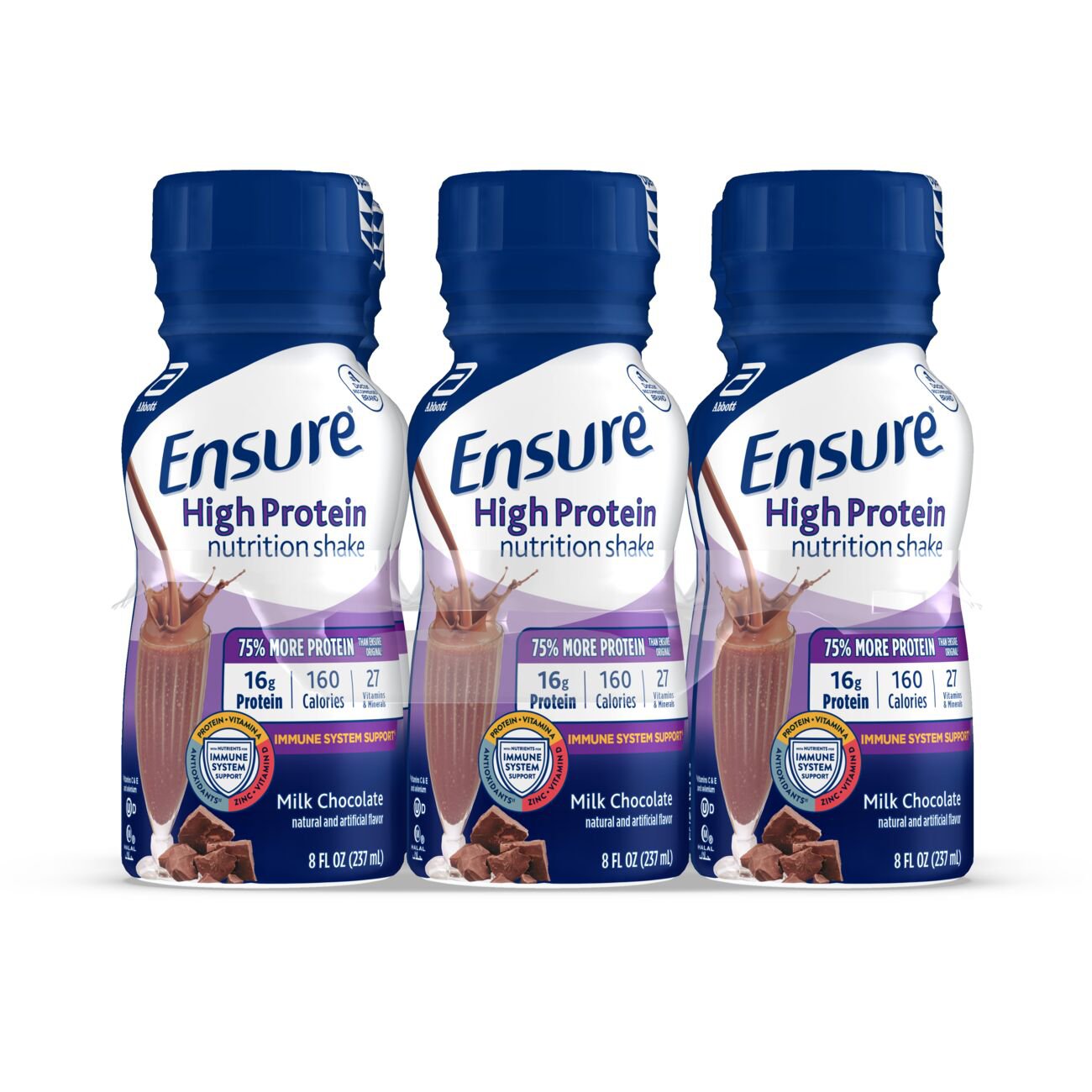 Ensure High Protein Nutrition Shakes 6 pk Bottles - Milk Chocolate