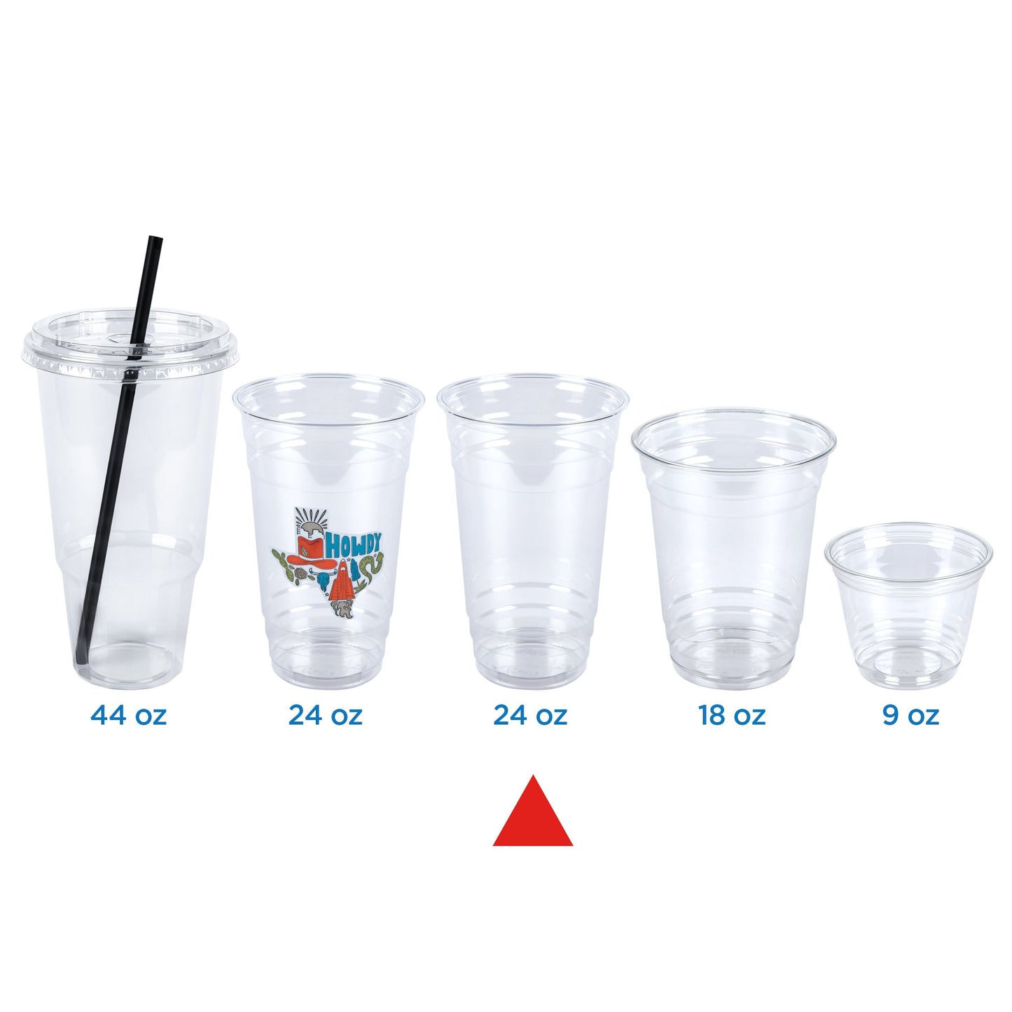 H-E-B 24 oz Clear Plastic Cups
