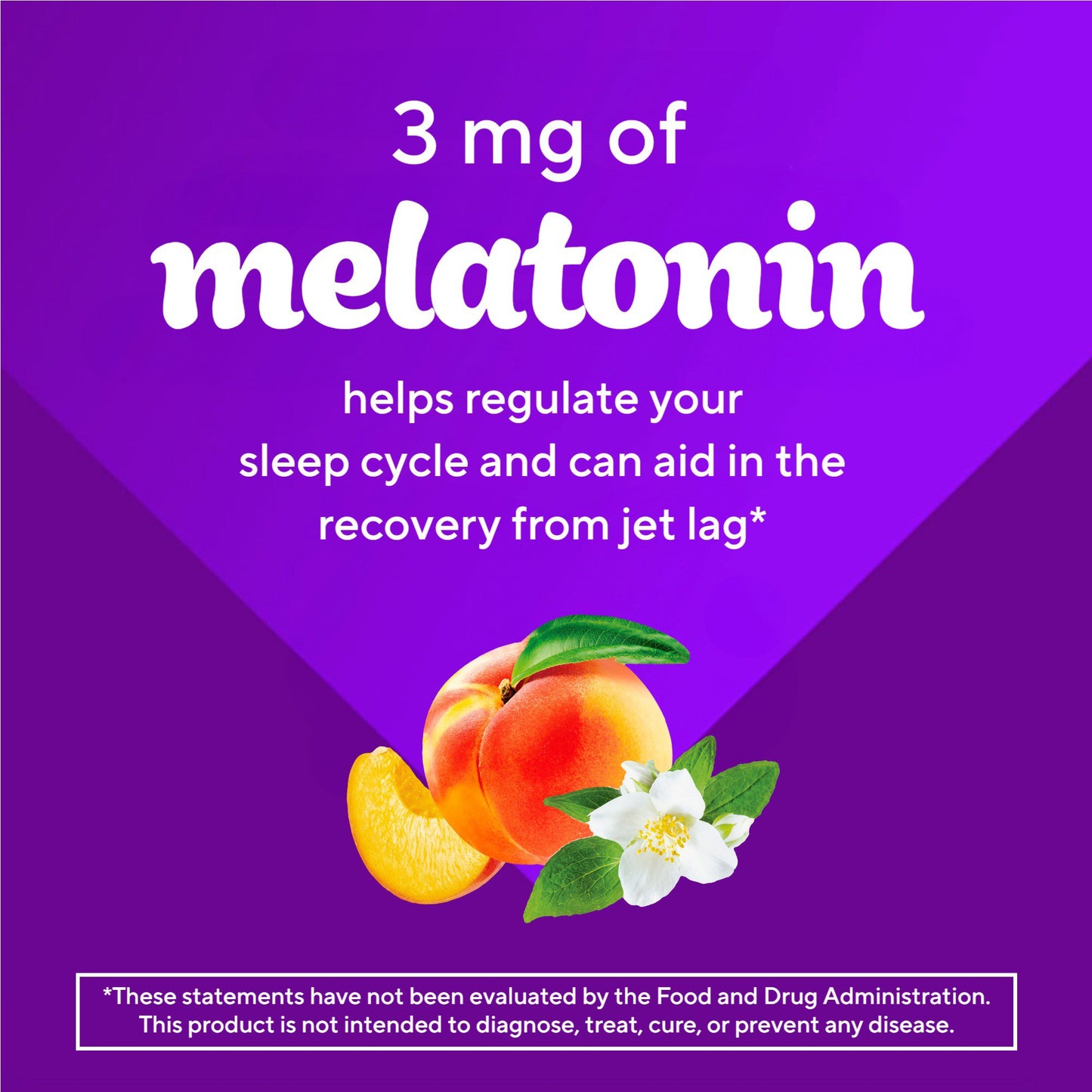 Vitafusion Sugar Free Melatonin Sleep Gummies - Peach & White Tea