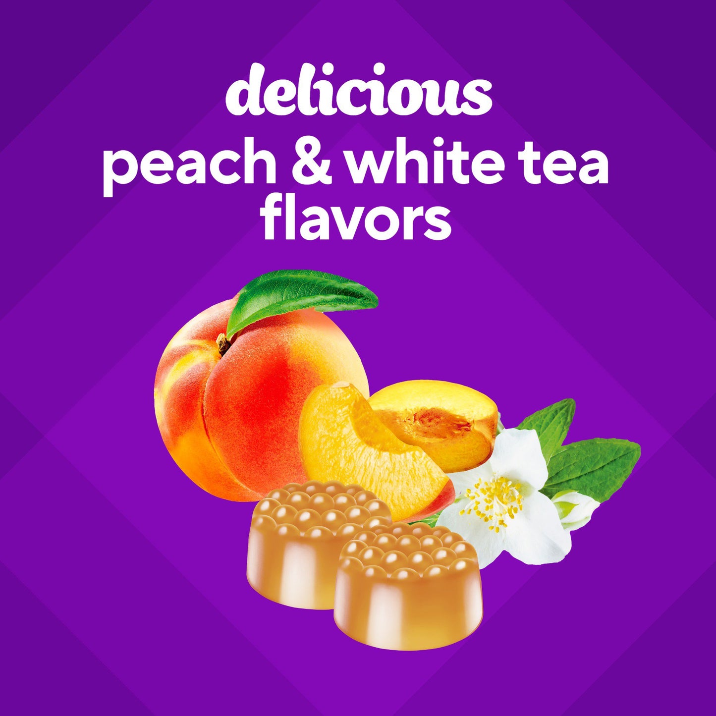 Vitafusion Sugar Free Melatonin Sleep Gummies - Peach & White Tea
