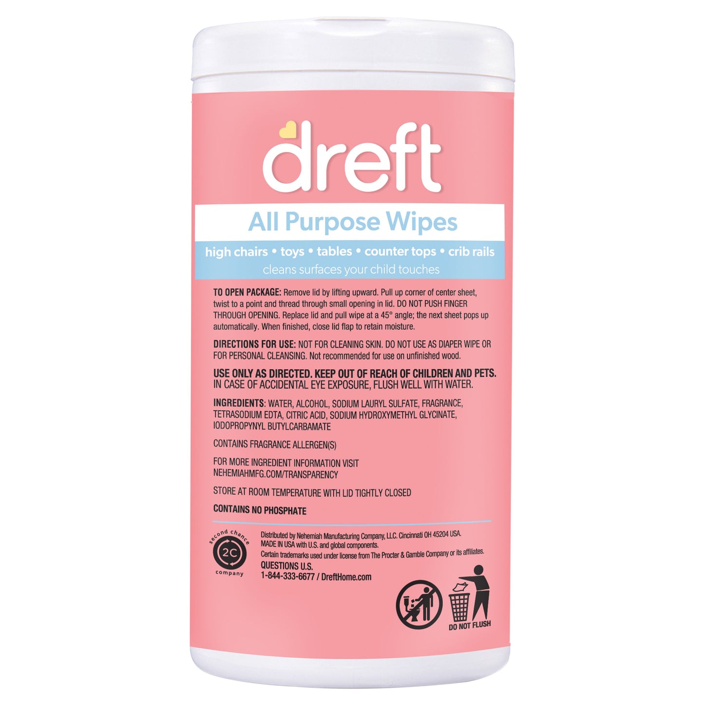 Dreft All Purpose Wipes Multi Surface Wipes