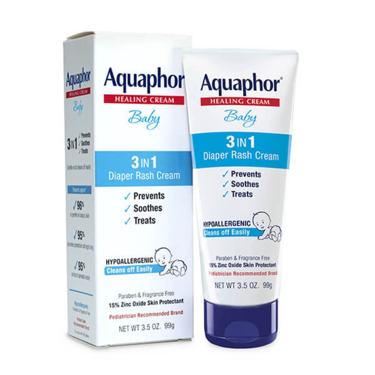 Aquaphor Baby 3-in-1 Diaper Rash Cream Tube