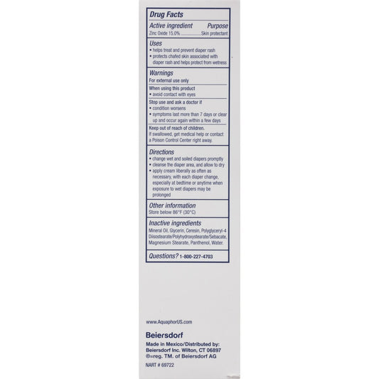 Aquaphor Baby 3-in-1 Diaper Rash Cream Tube
