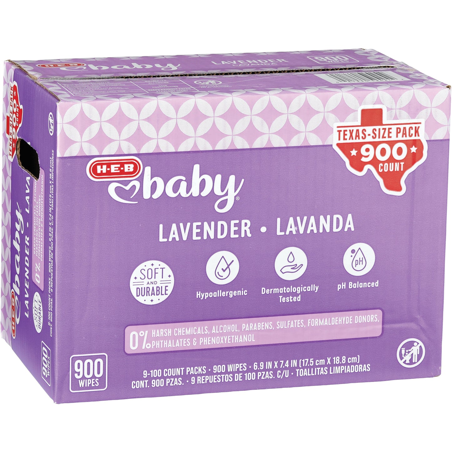 H-E-B Baby Lavender Wipes - Texas-Size Pack