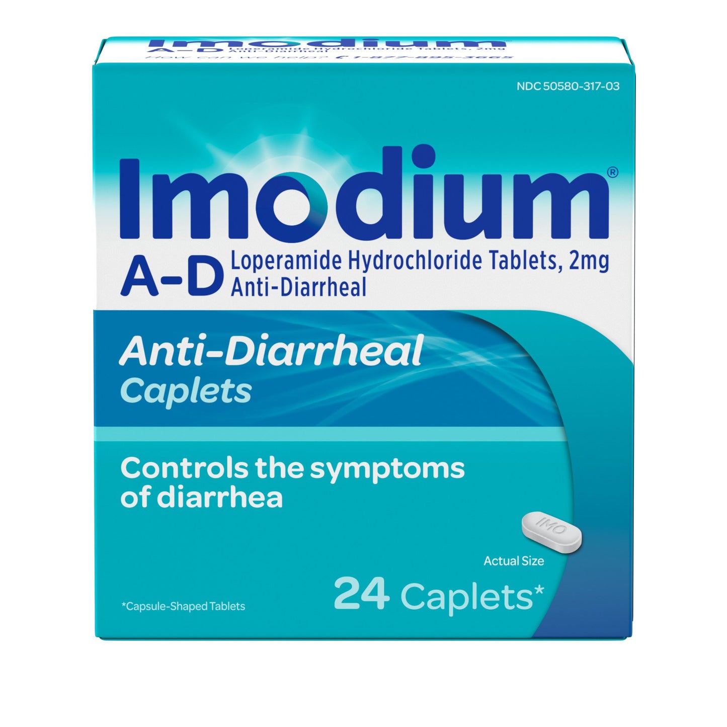 Imodium A-D Anti-Diarrhea Relief Caplets with Loperamide HCl