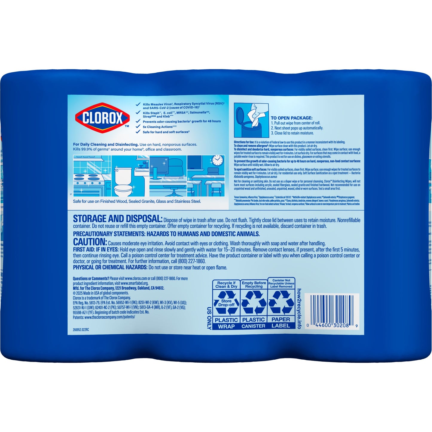 Clorox Disinfecting Value Pack Bleach Free Cleaning Wipes, 75 ct