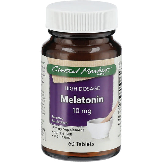 Central Market High Dosage Melatonin 10mg Tablets