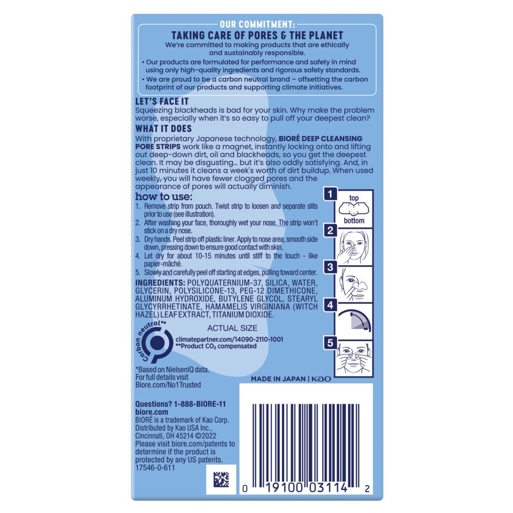 Bioré Original Deep Cleansing Pore Strips