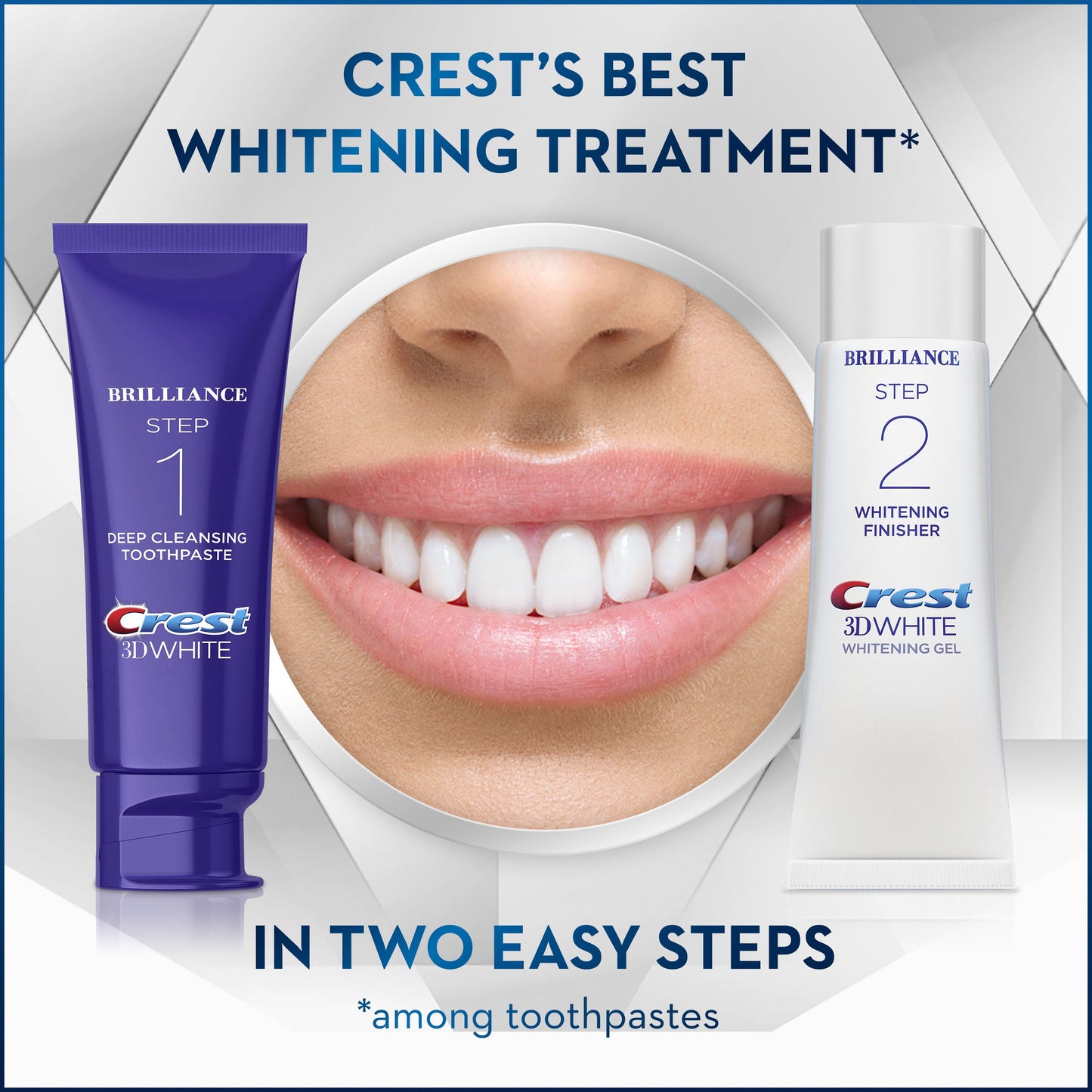 Crest 3D White Brilliance + Whitening Two-step Toothpaste