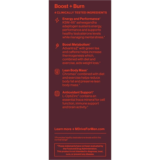 M Drive Boost Testosterone & Burn Fat Capsules