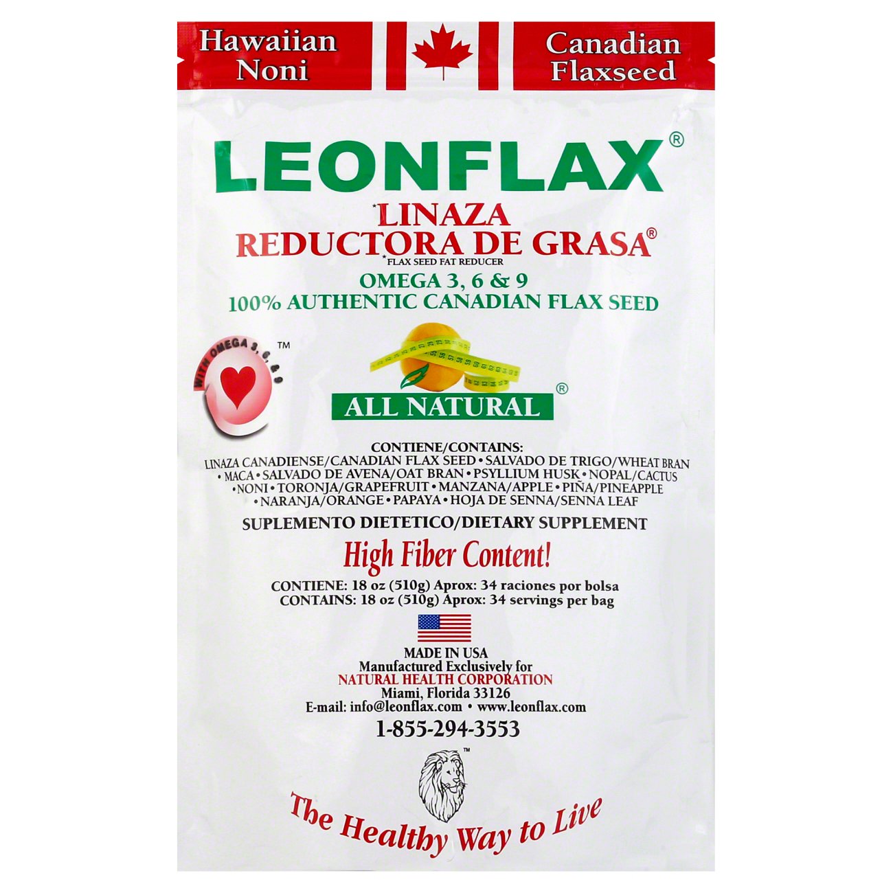 Leonflax 100% Authentic Canadian Flax Seed