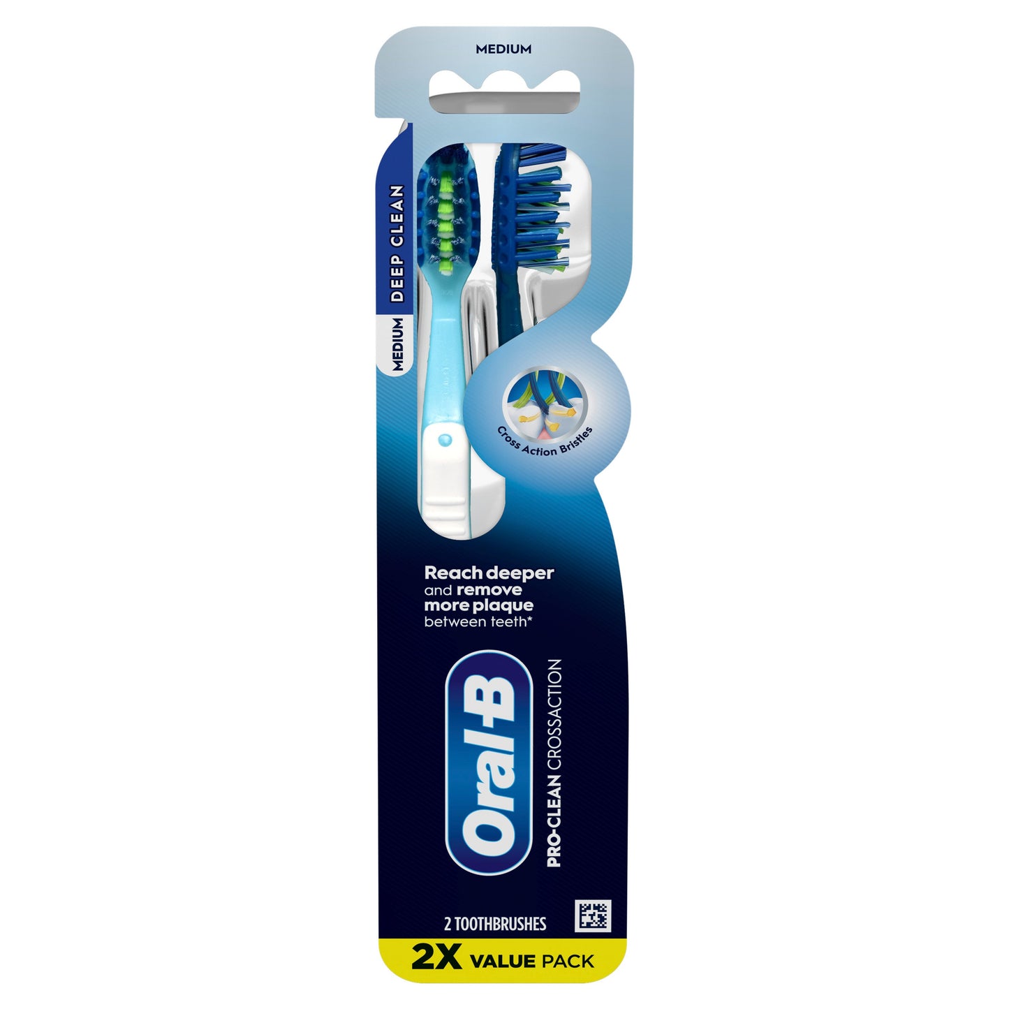 Oral-B CrossAction All In One Toothbrushes - Deep Plaque Removal, Medium