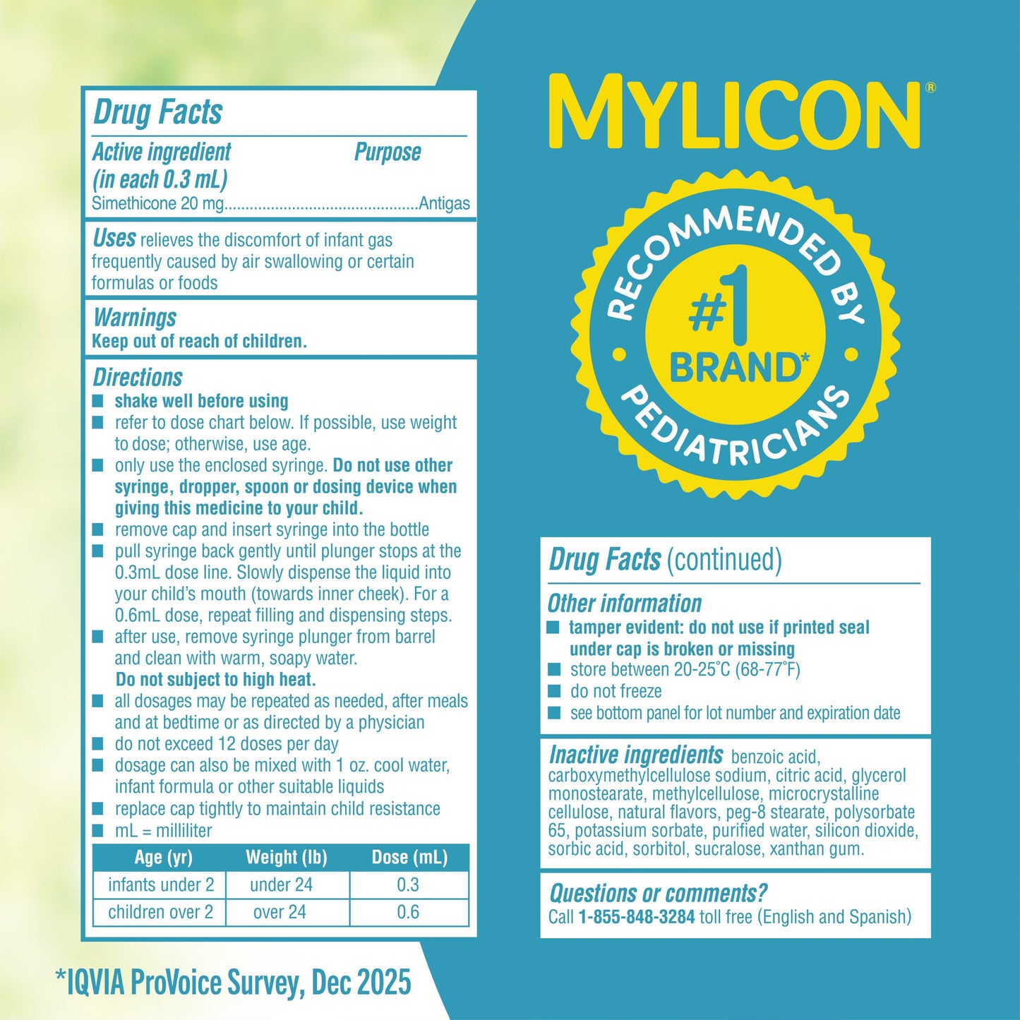 Mylicon Infants' Gas Relief Dye Free Drops