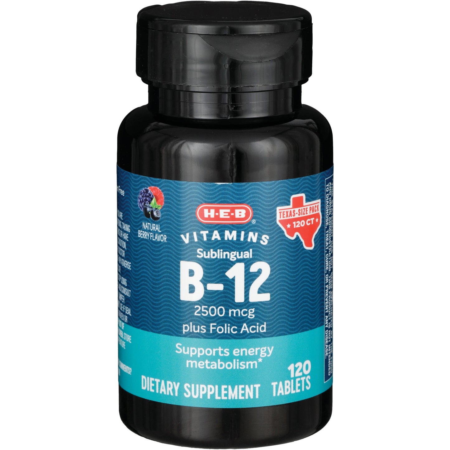 H-E-B Vitamins B-12 Sublingual 2,500 mcg Tablets - Texas-Size Pack