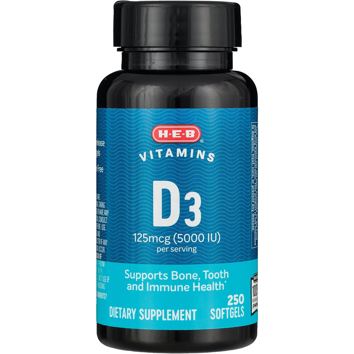 HEB Vitamins D3 125 mcg (5,000 IU) Softgels