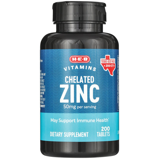 H-E-B Vitamins Zinc Gluconate 50 mg Tablets - Texas-Size Pack