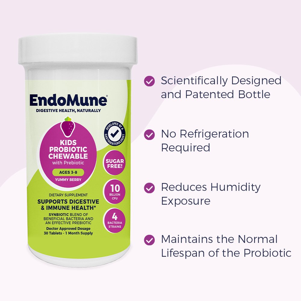 EndoMune Kids' Chewable Probiotic Tablets - Yummy Berry