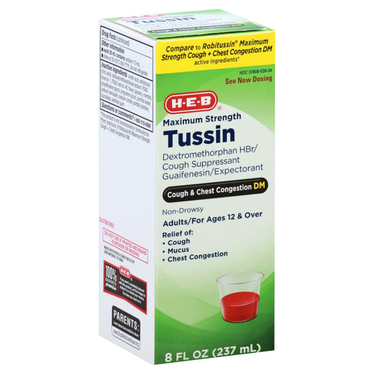 H-E-B Maximum Strength Tussin Cough & Chest Congestion