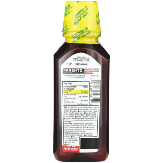 H-E-B Nighttime Severe Cold & Flu Relief Liquid – Berry Flavor