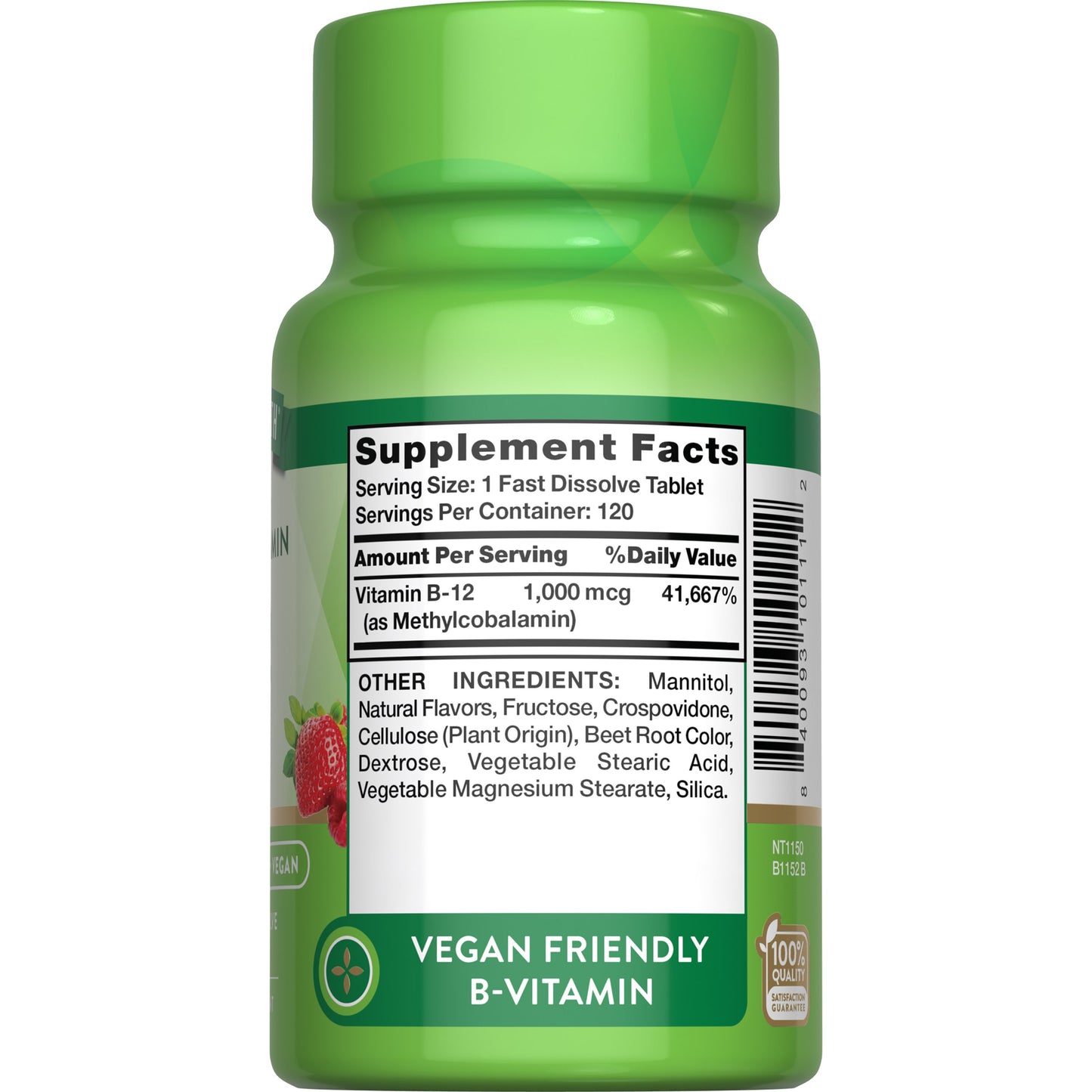 Nature's Truth Methylcobalamin B-12 1000mcg Fast-Dissolve Tablets - Berry Flavor