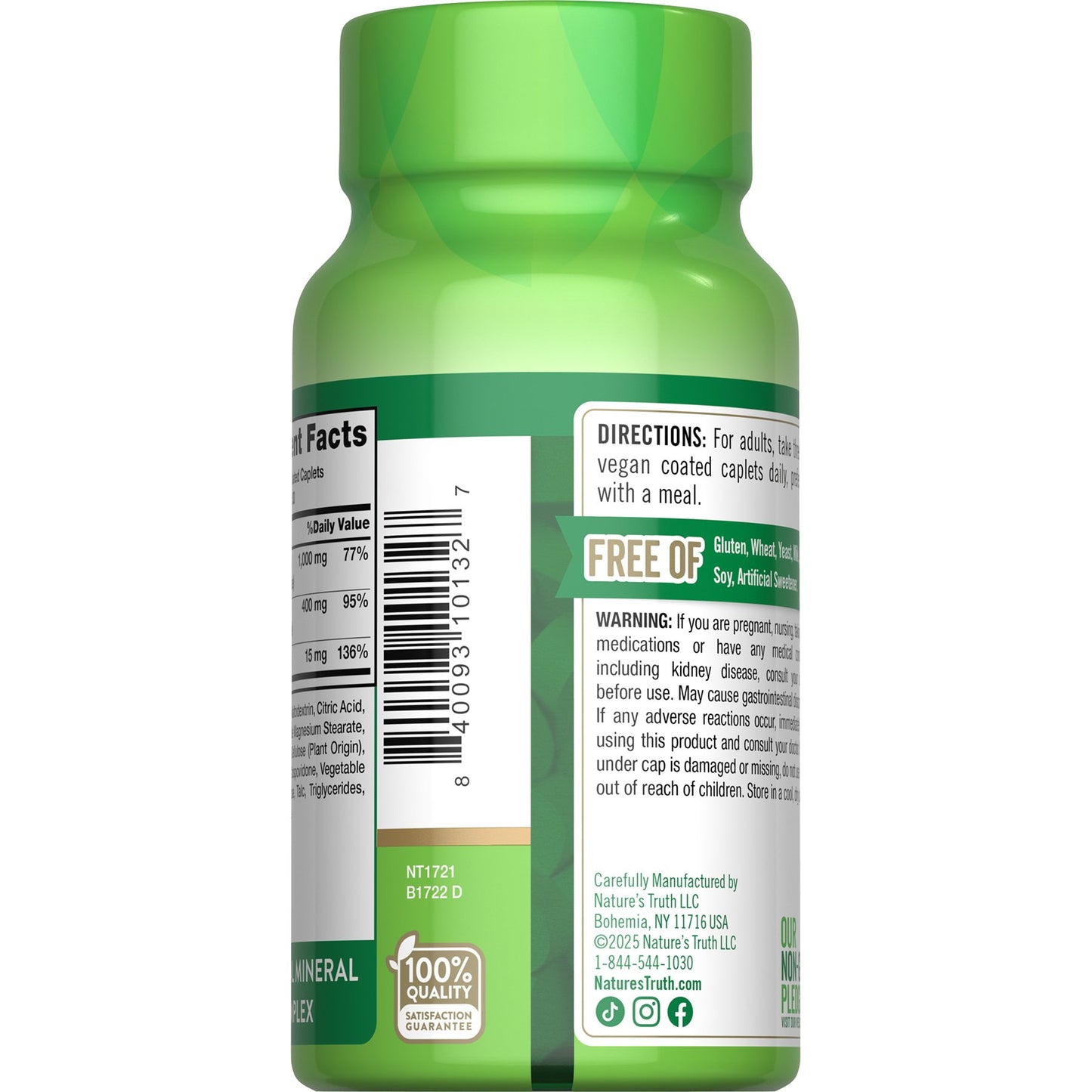 Nature's Truth Calcium Magnesium Zinc Caplets