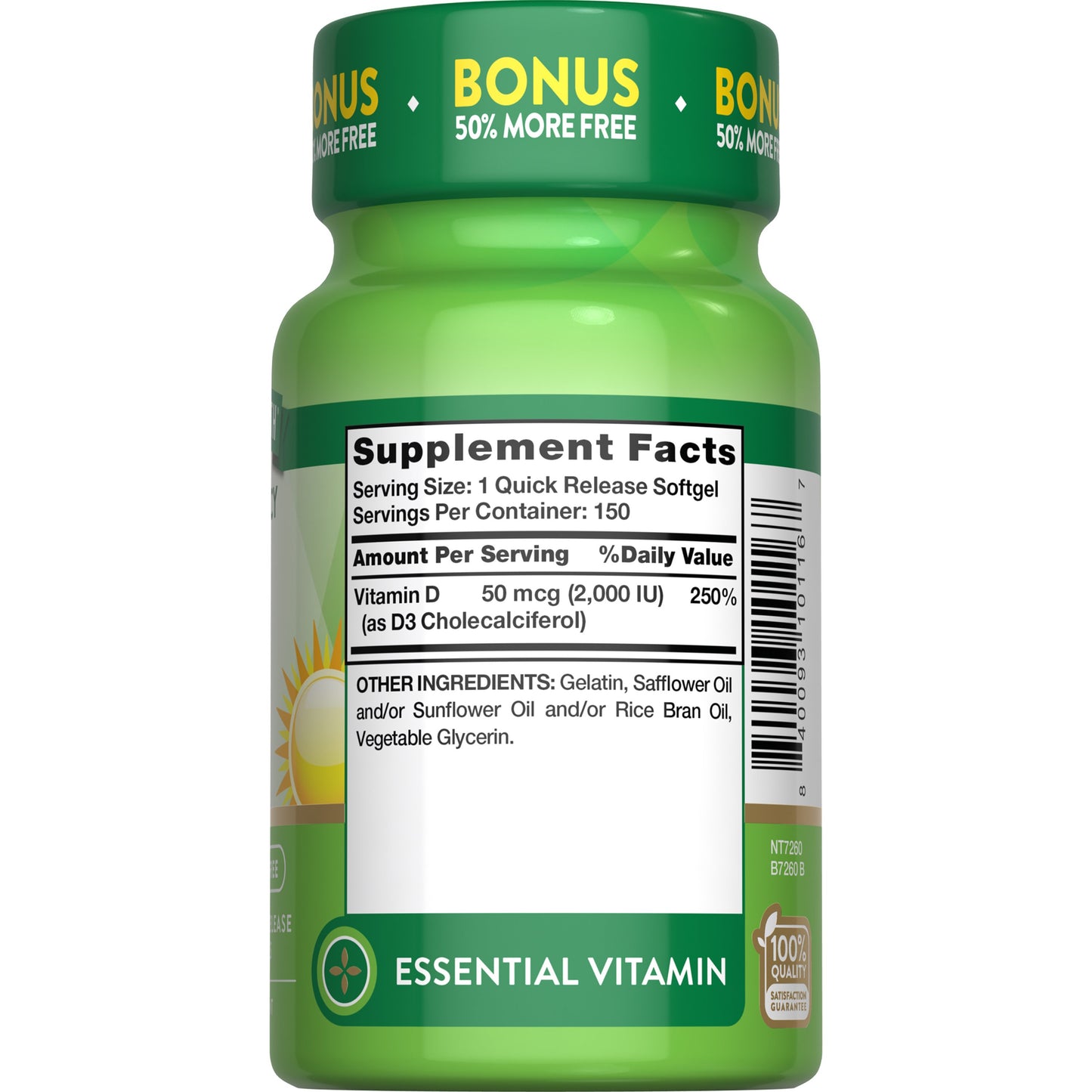 Nature's Truth High Potency Vitamin D3 2000 IU
