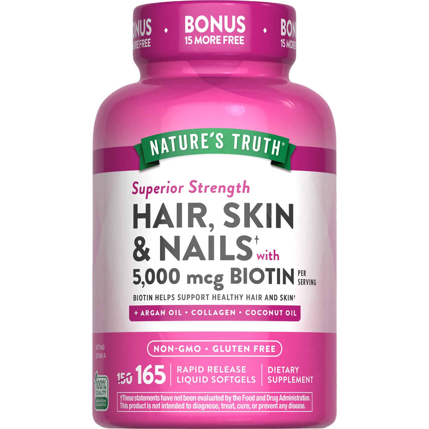 Nature's Truth Hair, Skin & Nails with 5,000 mcg Biotin
