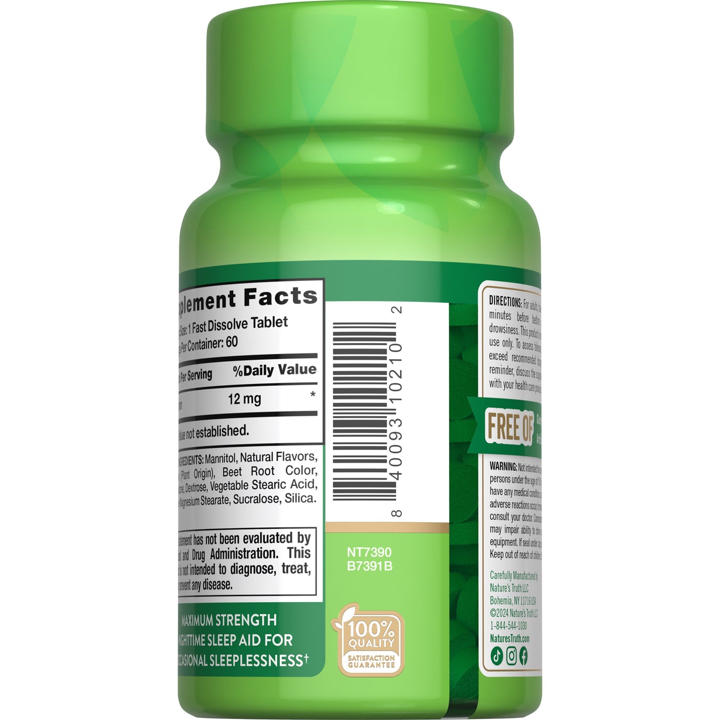 Nature's Truth Melatonin 12 mg, Berry Flavor