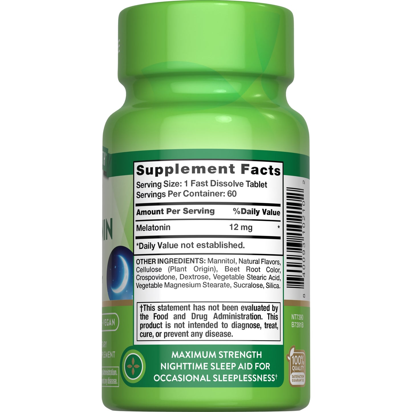Nature's Truth Melatonin 12 mg, Berry Flavor