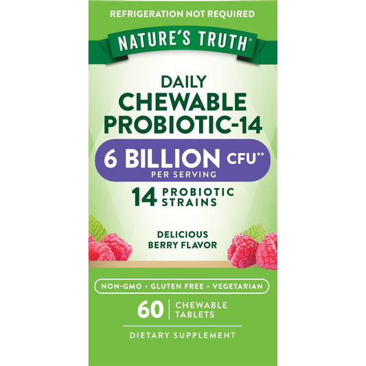 Nature's Truth Daily Probiotic-14 Chewable Tablets - Berry Flavor