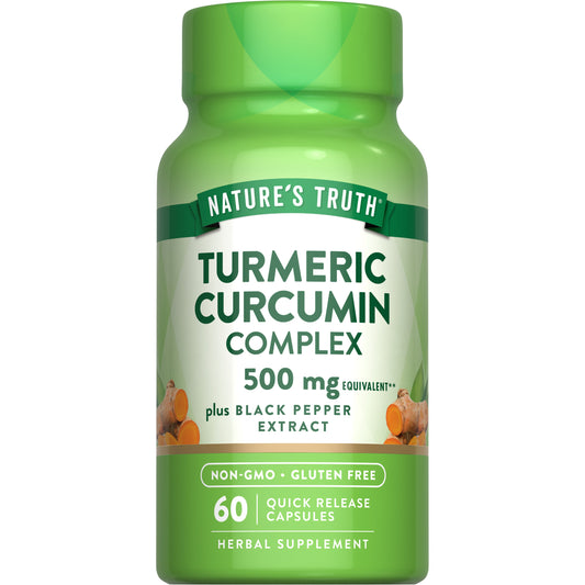 Nature's Truth Turmeric Curcumin Complex 500mg Quick-Release Capsules
