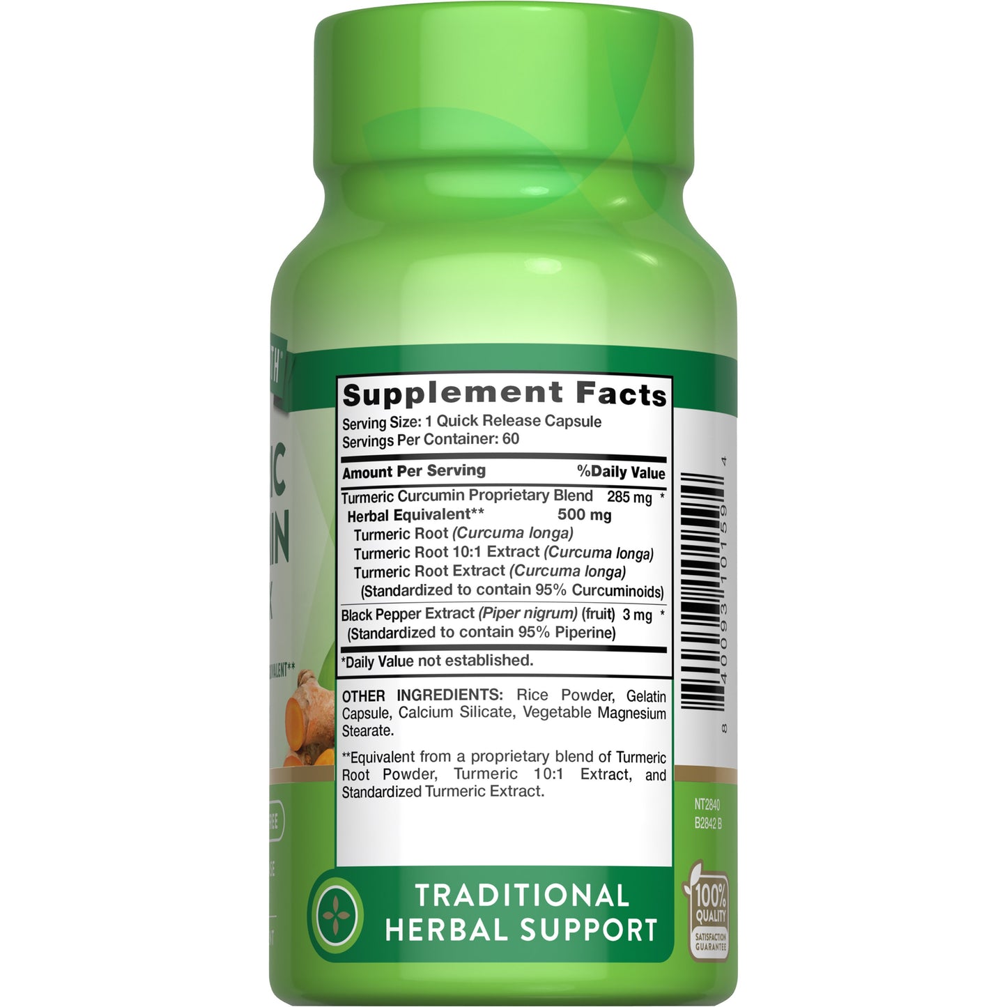Nature's Truth Turmeric Curcumin Complex 500mg Quick-Release Capsules